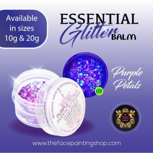 Essential Glitter Balm Purple Petals 20g (Essential Glitter Balm Purple Petals 20g)